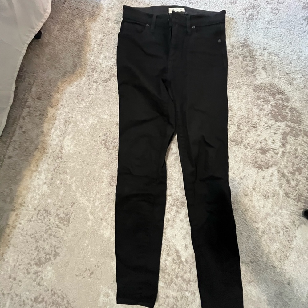 Madewell high rise skinny jeans black sz 28